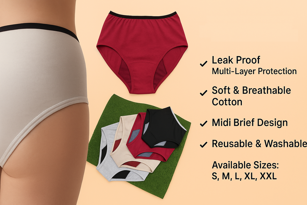 4-Layer Leak-Proof Period Panty - Soft Cotton, Reusable