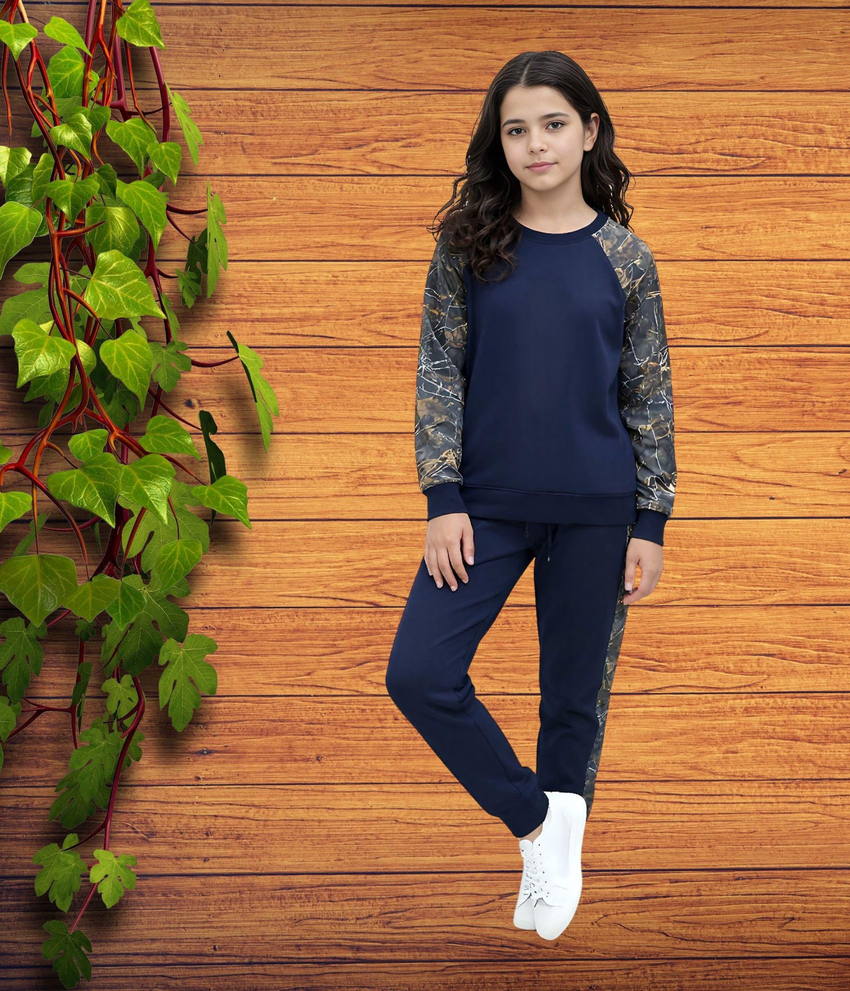 Kids Fleece Crew Neck Sweatshirt with Trouser| Winter Wear | Regular Fit